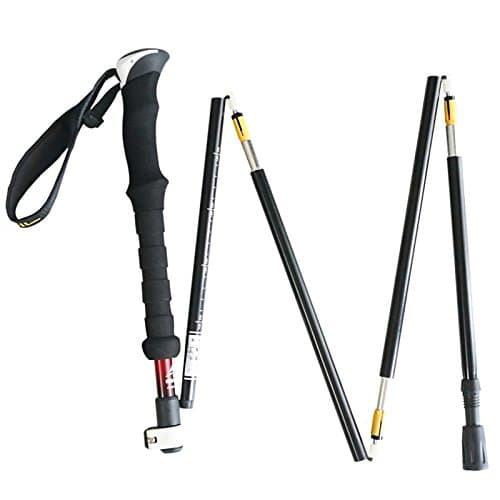 Montelin Men's Collapsible Durable Antishock 5-Section Lightweight Trekking Poles Blue DT9251