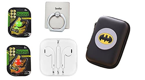 Fidget Toys, 2 Pcs Thumb Chucks Green + Orange Glow in the Dark Luminous Multicolor Noctilucent Decompression Fingertips Finger yo-yo Skill Play Game