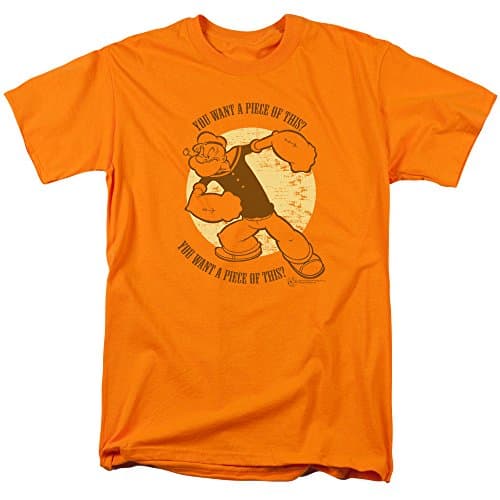 Popeye You Want A Piece Of This Mens Short Sleeve Shirt ORANGE 4X