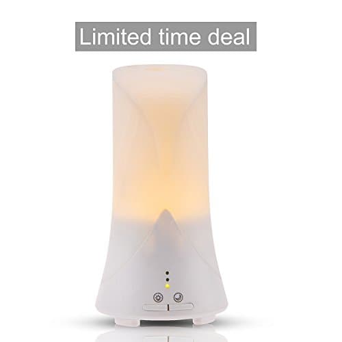 Ainingshi 50ML Aroma Humidifier Essential Oil Diffuser Ultrasonic Waves Humidifier USB with Waterless Auto Shut-off Portable Timed Spray for Office Home Bedroom Living Room Study Yoga (White)