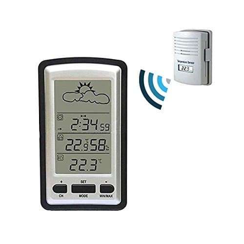 Weather Station, Professional Wireless Digital Thermometer with Indoor/ Outdoor Temperature, Humidity, Forecast, Clock with Accurate Remote Thermometer Sensor