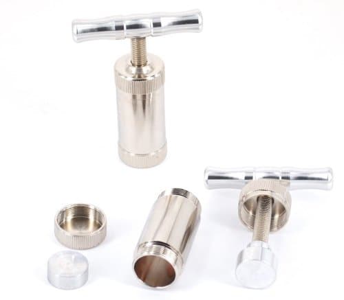 Aluminum Pollen Press Presser Compressor Cylinder Heavy Duty Metal T Shape