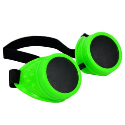 Cyber Goggles Steampunk Welding Goth Cosplay Vintage Goggles Rustic Green