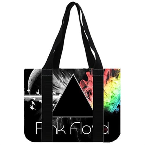 Emana custom womens Pink Floyd Tote Bag Canvas Shopping bag shoulder handbags Canvas Tote Bag Shoulder Bag (Two Sides) Size: 14.4" x 10.4" x 4.3"