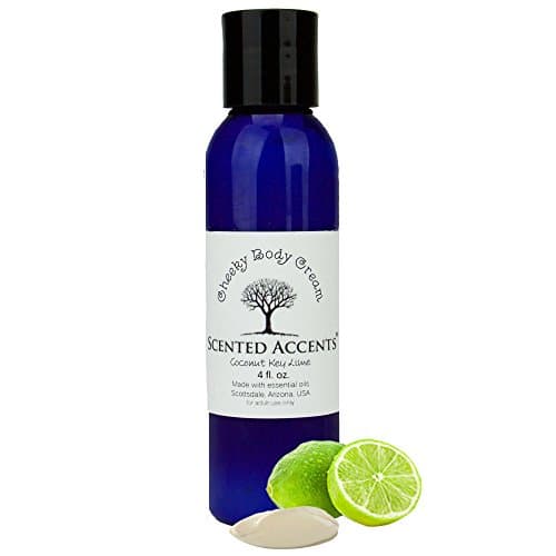 Scented Accents Cheeky Body Cream - Coconut Key Lime Infused with Essential Oils, Fresh-Made Hydrating Skin Cream Hand-Blended Vegan No Colorants Moisturizing Body Lotion for Sensitive Skin