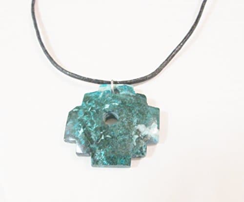 Beautiful Chrysocolla Semiprecious Stone Chakana Crystal Healing from Peru