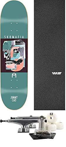 Sk8mafia Skateboards Jimmy Cao Stone Skateboard Deck - 8.1" x 32" with Components - Bundle of 7 Items