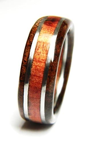Native | Mens Ring by Saxon Woodworks | Black Walnut paired with Eastern Red Cedar | Mens Jewelry | Mens Wood Ring