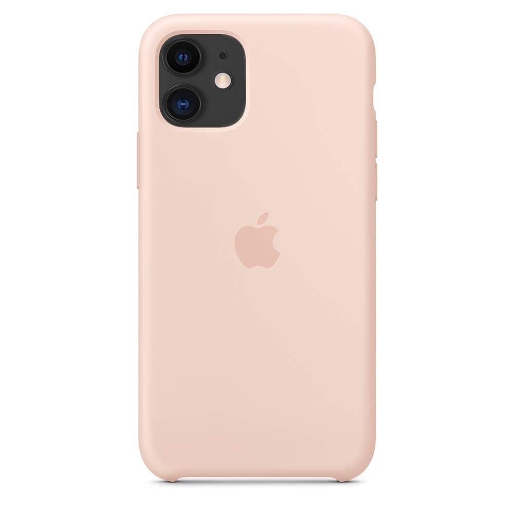 Anti-Drop iPhone 11 6.1 inch(2019) Liquid Silicone Case,Three Sides Soft Microfiber Cloth Lining Cushion,Shockproof Cover Case Drop Protection Case (Pink Sand)