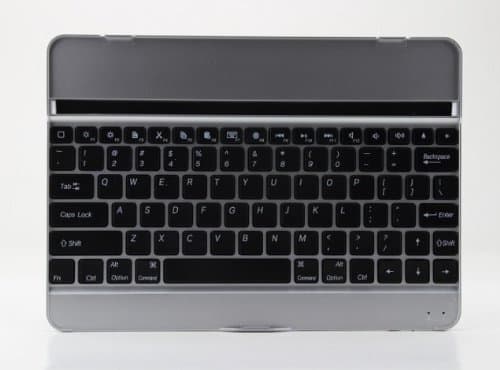 Epartsdom(TM) Black Aluminium alloy Wireless Bluetooth Keyboard Built-in Stand Cover Case for Apple ipad 5 5G 5th Generation ipad Air