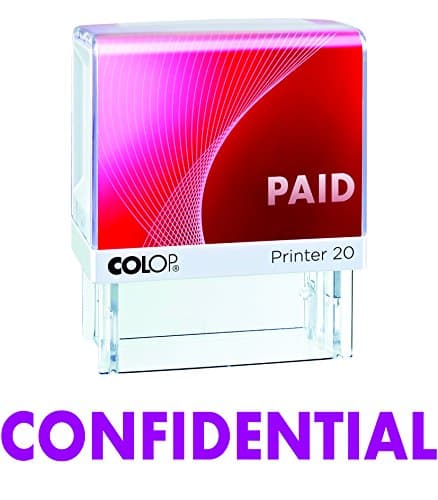 CONFIDENTIAL Colop Self Inking Rubber Stamp Office Stationary
