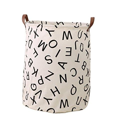 Storage Bins, Canvas Storage Bags/ Baskets Nursery Toy Storage/ Toy Organizers Laundry Baskets/ Hampers (ALPHABET)