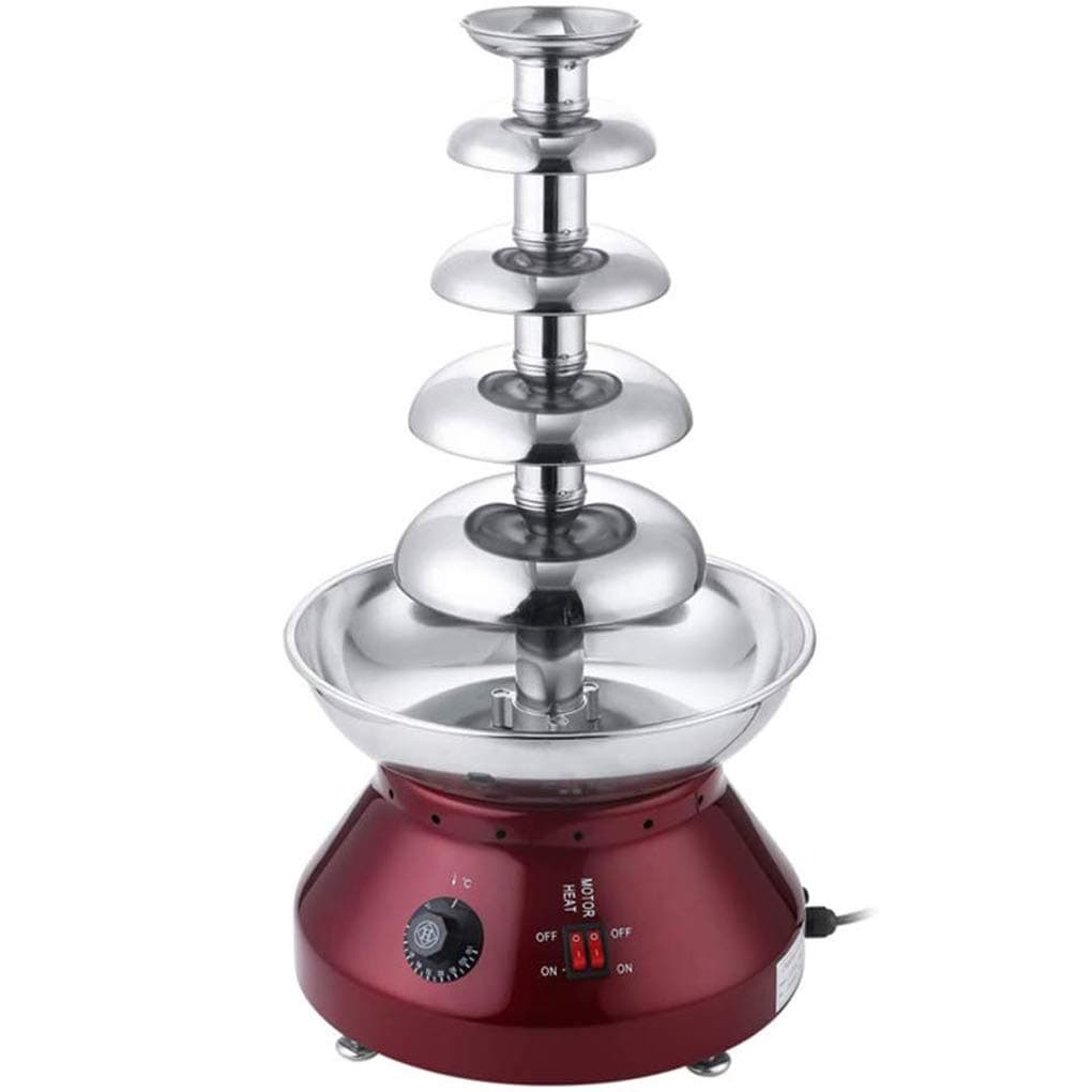 YHLZ Chocolate Fountain, Commercial 5-Layer Chocolate Fondue Fountain - 61cm All-Metal Stainless Steel - Computer Thermostat - Intelligent Thermostat And Automatic Energy-Saving Heating