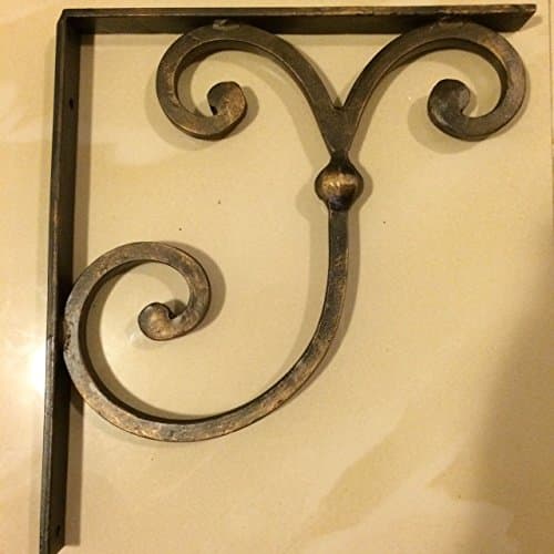 Wrought Iron Support Bracket 9" x 7" x 1" BRONZE- Solid Corbel Granite - Marble Countertop - HEAVY DUTY - Hand Forged in USA!!!