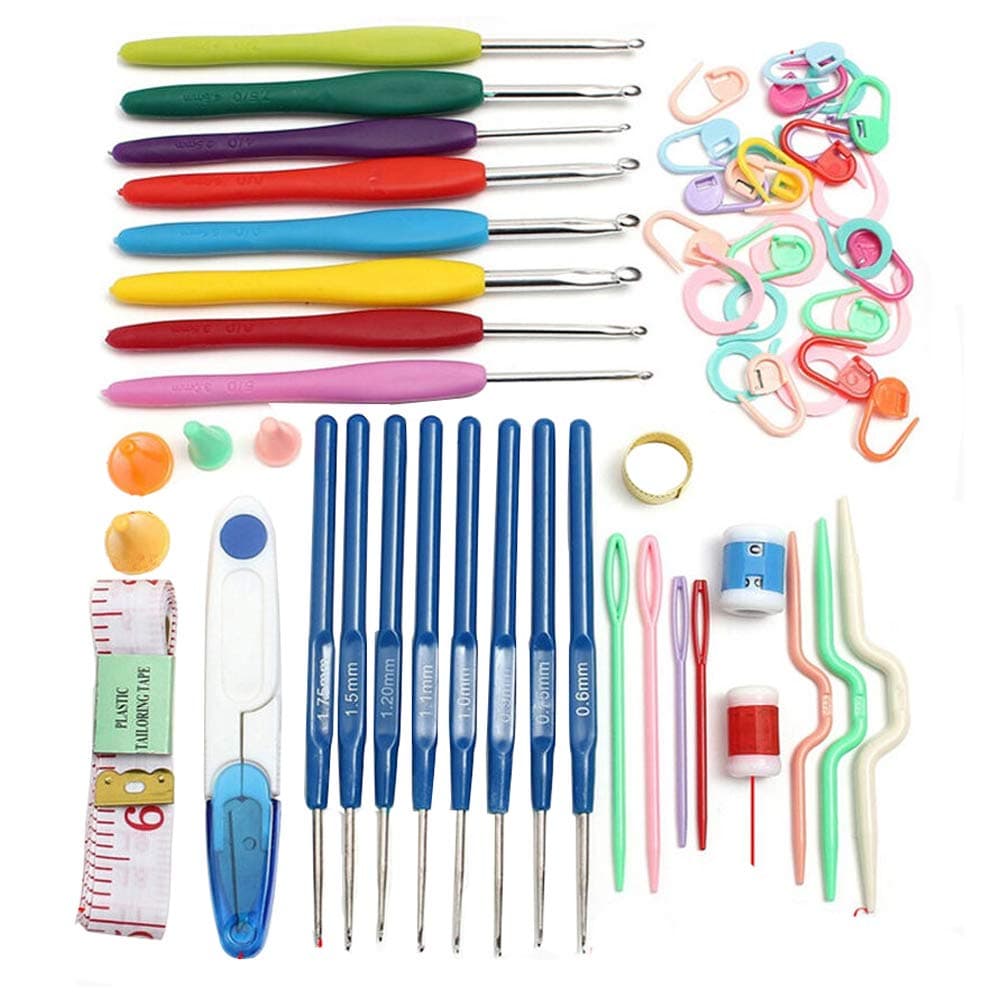 Eyech Crochet Hooks Set, Crochet Hooks Knitting Needles Yarn Knitting Needles Kit for Beginners and Experienced Crochet Lovers