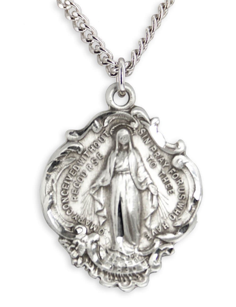 Heartland Store Hail Mary Prayer Sterling Silver Pendant + USA Made + Chain Choice