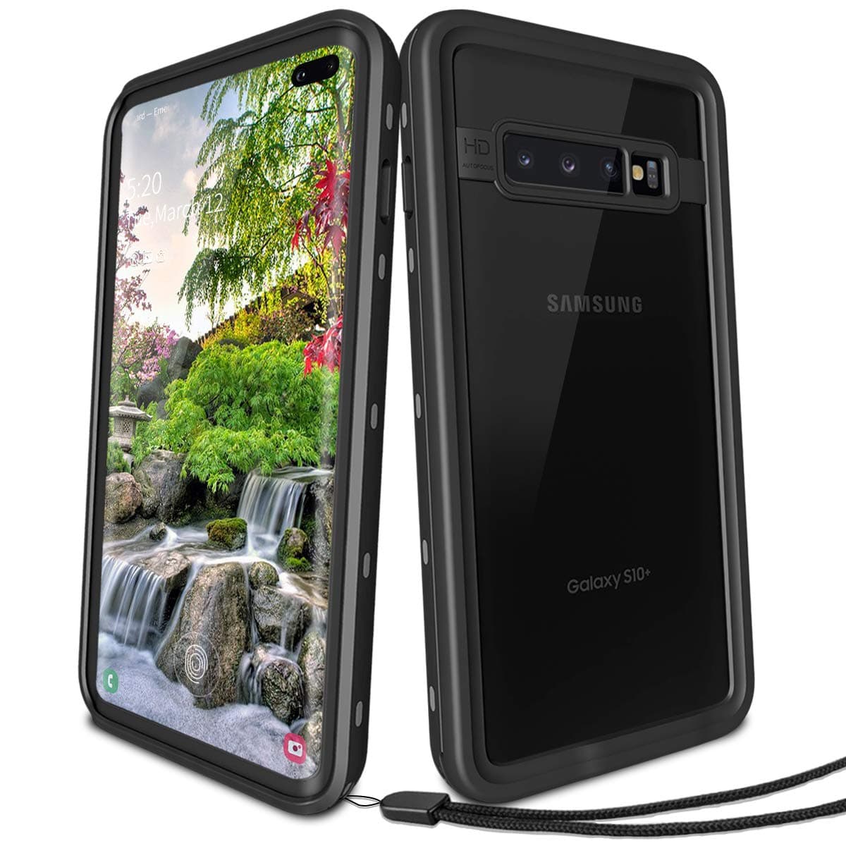 Transy Galaxy S10 Waterproof Case - Waterproof Case for Samsung Galaxy S10 Full Body Cell Phone Case Shockproof Case for Galaxy S10 with Built in Screen Bumper Case Cover for Men Women (Clear)