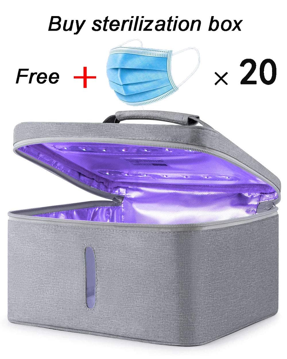 YANGSANJIN LED UV Disinfection Bag Sanitizer Box Sterilizer for Mobile Phone Mask Milk Bottles Clothes Glasses Makeup Tools