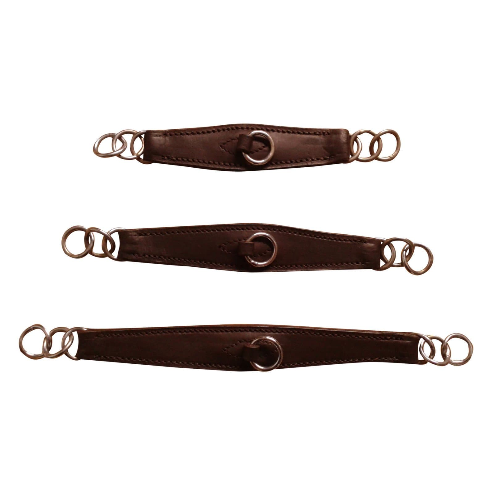 Leather Curb Chain Strap For Horses Bit - Pony, Cob & Horse Size - Black & Brown - For Use With English Kimblewick, Pelham, Double Bridles
