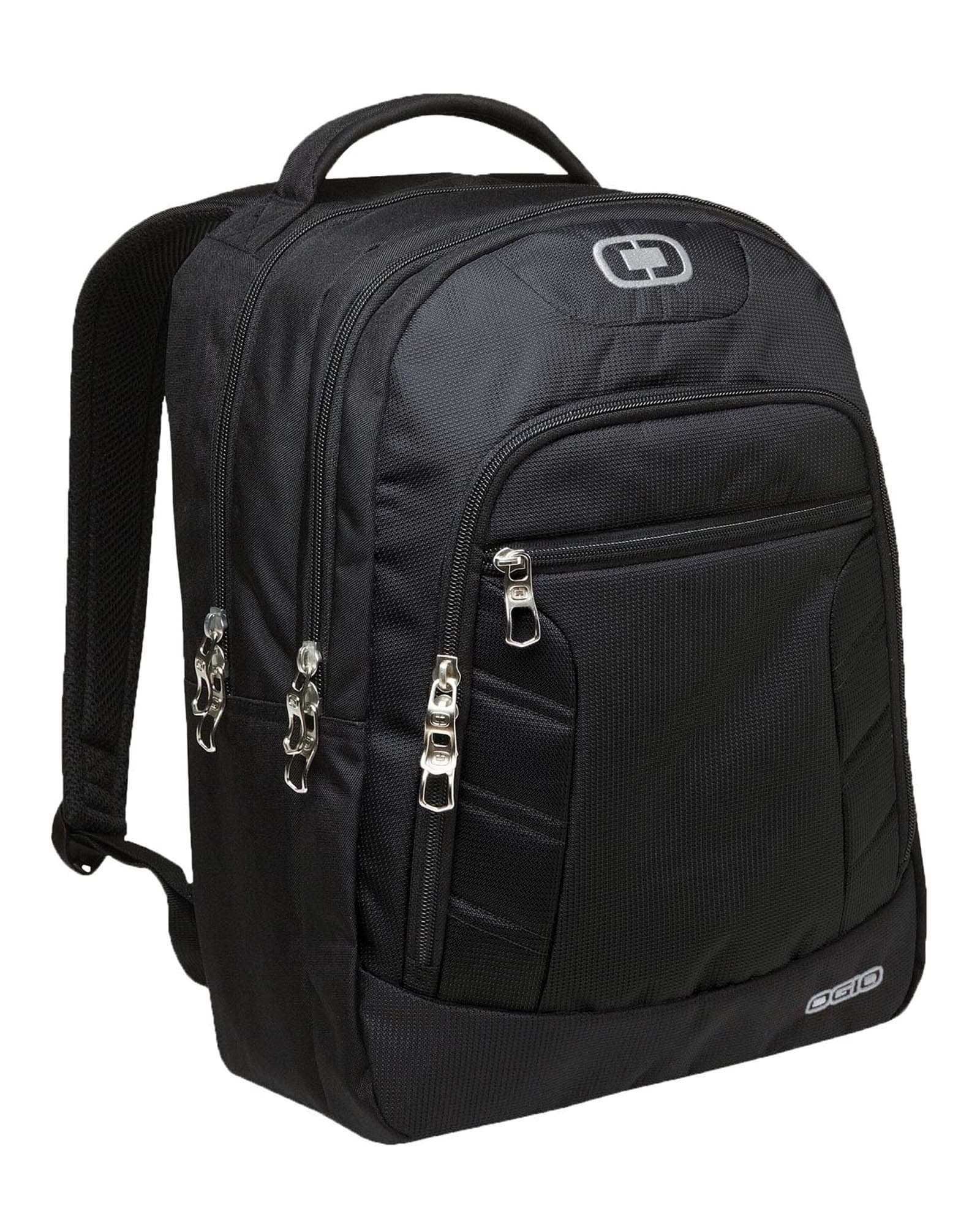 OGIO OG016 Colton Backpack - Black/Silver Blank Plain