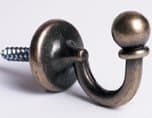Antique Brass Tie Back Hooks.per pair