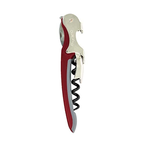 Franmara Soft-Touch Murano Two-Step Waiter Corkscrew with Nonstick Spiral (Burgundy)