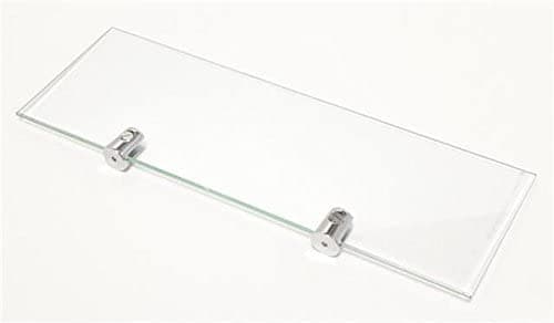 2 X Polished Glass Shelves - Brackets Included - Toughened 30CM WIDE 10CM DEEP by cabinetsforbathrooms