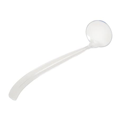 Pack of 4 Plastic Sauce Ladle/Small Soup Ladle - 2oz (56ml) - 11" (28cm) - Clear