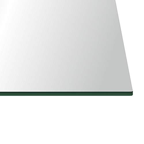 Spancraft 16" x 22" Rectangle Tempered Glass Table Top 3/8" Thick Flat Polish Edge and Touch Corners