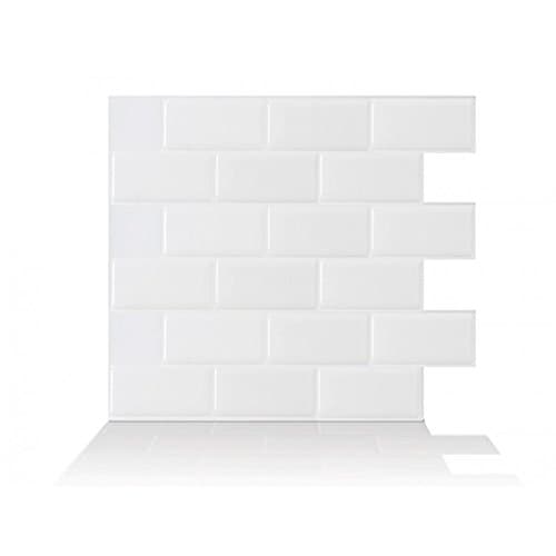 SMART TILES Subway White 3D GEL-O™ Adhesive Tiles