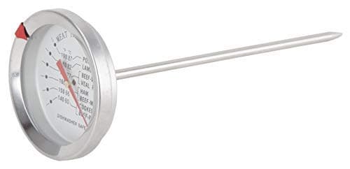 Omaha Large Dial Instant Read Analog Meat Thermometer - Oven or Grill Safe - Stainless Steel Rustproof - Jumbo Easy Read Thermometer for Grill, Cooking, Baking - Dishwasher Safe (1)