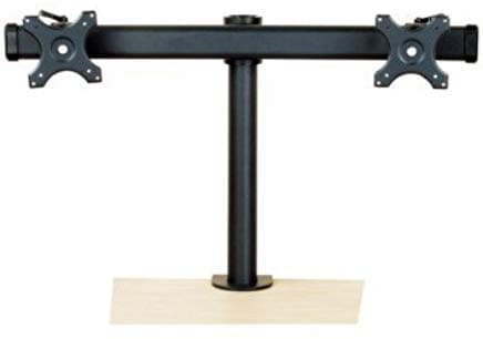 Tyke Supply Dual Monitor Stand Curved Arm Desk clamp up to 28 inch Monitors