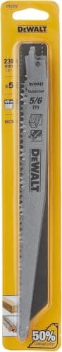 Dewalt DT2352-QZ HCS Wood Reciprocating Blades (5 Piece), 9.44
