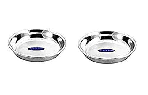 Sharda Metals Stainless Steel Set of 30 Side Serving Small Plates Dishes.