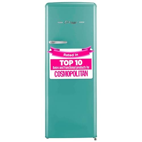 Unique Appliances Classic Retro Refrigerator with Freezer, 8 cu./ft. Storage Capacity, Energy certified Apartment Fridge with Freezer, AC Refrigerator, Ocean Mist Turquoise