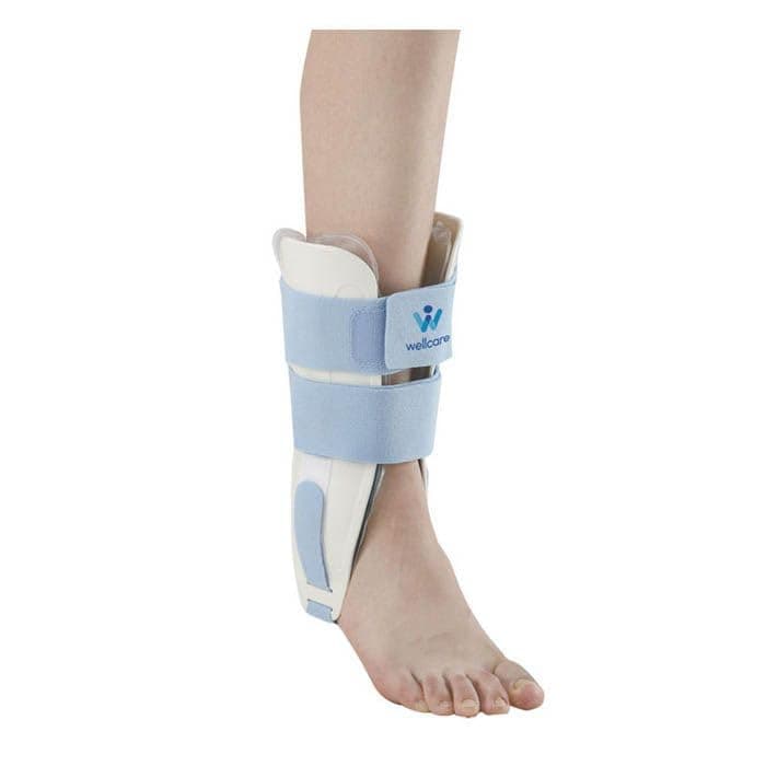 Air Gel Stirrup Brace Universal Size | For Moderate & Chronic Ankle Sprain With Instability | Articular Effusion & Swelling | Adjustable Strap | Grey