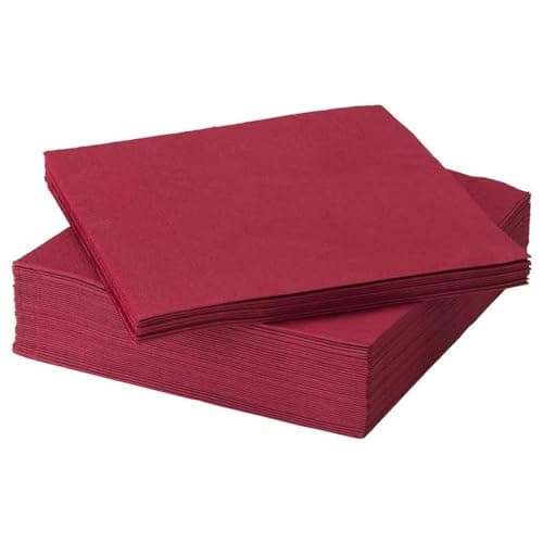 IKEA FANTASTISK - Paper napkin, red / 50 pack - 40x40 cm