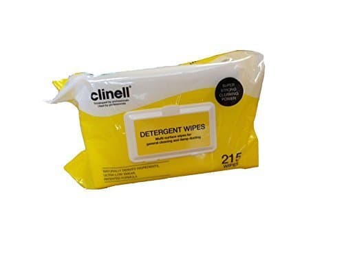 Clinell Detergent Wipes - 22x28cm - Pack of 215 by Clinell