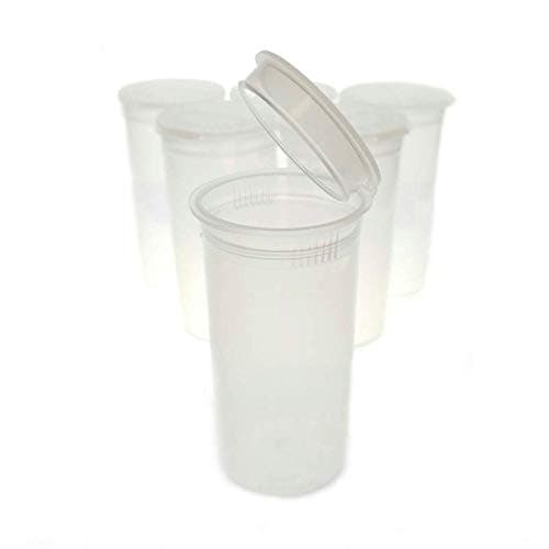 10 Pcs 13 Dram Clear Translucent Pop Top Container Bottles Vials