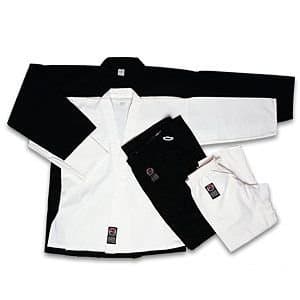 ProForce 10oz. Traditional Karate Uniform Poly/Cotton Uniform Elastic Wasteband White size 0