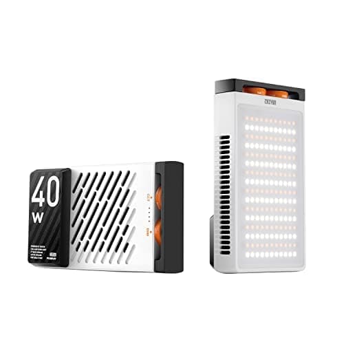 ZHIYUN FIVERAY M40 40W Video Light, LED Photography Light, Small, Rechargeable, Lighting Light, Tabletop, Handheld Light, 14000LUX, 2700K-6200K, CRI96+, Adjustable Light, Selfie Photography, YouTube, Live Broadcast, Video Recording