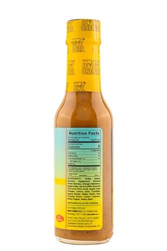 Hot Ones Los Calientes Verde Hot Sauce Made With Natural Ingredients & Fiery Flavors From Green Serrano Peppers, Orange Habanero & Apricot, 5 fl oz Bottles (3-Pack)
