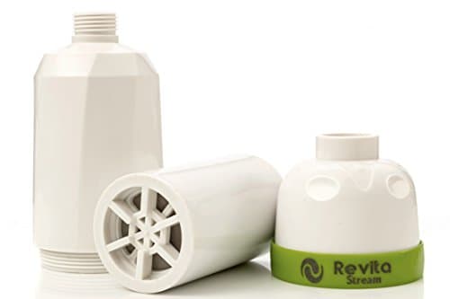 Revita Stream -White Shower Filter Kit - Portable Baby Safe Water Filters Remove Rust Fluoride and Chlorine - Cartridge System - Filtering Media for Dechlorinating Home Bathroom RV Pool Hotel Outdoor