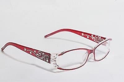 Fancy Womens Reading Glasses, Womens Foster Grant Holland Reading Glasses for Ladies, Adds a Nice Look to the Face, Nice Red Glasses with Case and Loop, the Most Popular Stylish Reading Glasses (2.00)
