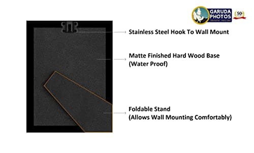 Garuda Photos - God Sri Guruvayurappan Photo Frame; Lord; God; Guruvayoorappan; Guruvayur; Appan; Guruvayoor; Krishna; Guruvayurappan; Murti; Photo; With; Frame; Poster; Pooja; (Small - with Stand)