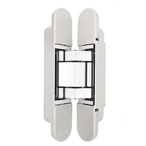 Invisible Hinge Concealed Door Hinges Heavy Duty Hidden Hinge up to 176 Pound Doors 3-D Adjustable 7 inch Silver - 1 Pair