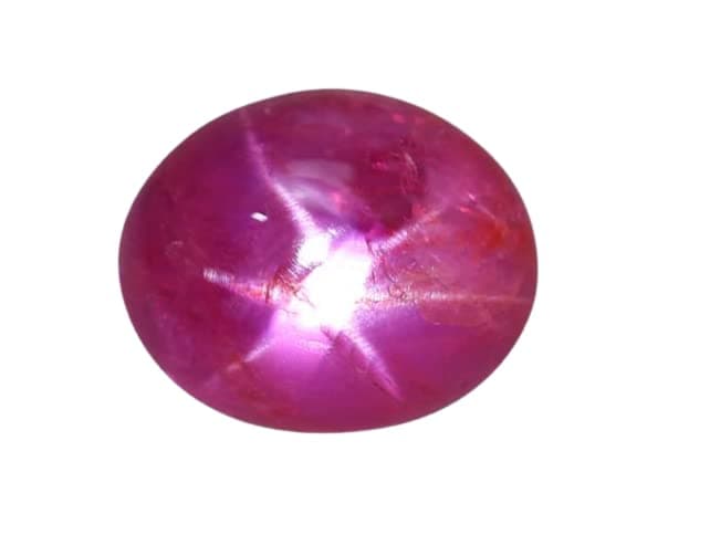 Astro Cart 6.50 Carat Star Ruby Stone Original Certified By Lab 7.15 Ratti Star Manik Stone Natural Surya Kant Mani Stone July Birthstone मणि रतन Oval Shape Star Manik Stone Precious 6 Ray Star Ruby Stone स्टार रूबी स्टोन for Men Women