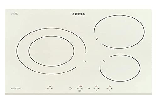 Edesa | Induction Hob | Model EIT-6328 B WH | 3 Cooking Zones | 9 Power Levels + Booser | Width 60 cm | White Glass Finish