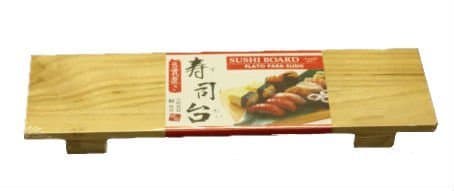Sushi Display Plate Sushi Board -- Paulownia Tree Wood, Size: 11.75" X 3.5" (30cm ร 8.7cm)