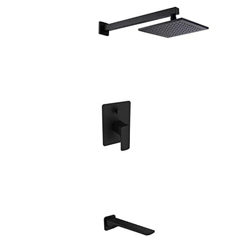 Fen Concealed Black Shower Faucet into The Wall Electroplating Bathroom Shower Set hot and Cold Water Mixing Valve